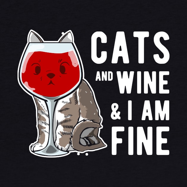 Cats Wine Design for a Cat Lover by Shirtglueck